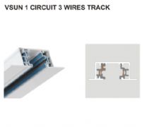 1 CIRCUIT 3 WIRES TRACK FOR 1-CIRCUIT RECESSED TRACK
